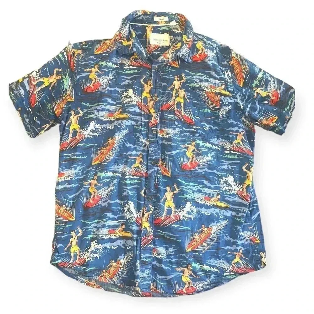 DONATED Paper Denim & Cloth Button Down Surf